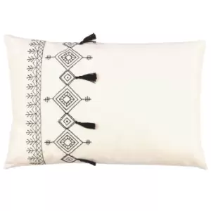 Image of Pritta Tasselled Cushion Natural