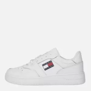 Image of Tommy Jeans Tech Leather-Blend Basket Trainers - UK 10
