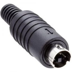 Image of DIN connector Plug straight Number of pins 6 Black Lumberg MP 371S6