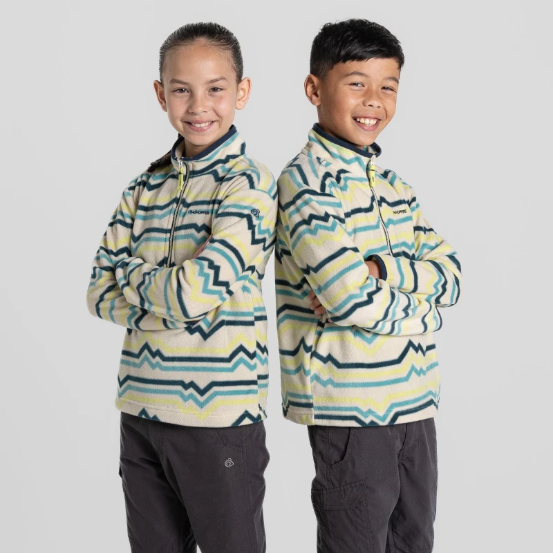Image of Craghoppers Unisex Kids Bachas Full-Zip Fleece Key Lime Prt unisex 9-10yrs