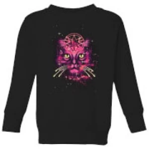 image of Captain Marvel Neon Goose Kids Sweatshirt - Black - 11-12 Years