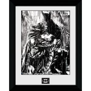 Image of Batman Rain Framed Print