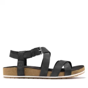 image of Timberland Malibu Waves Ankle Strap Sandal For Her In Black Black, Size 8