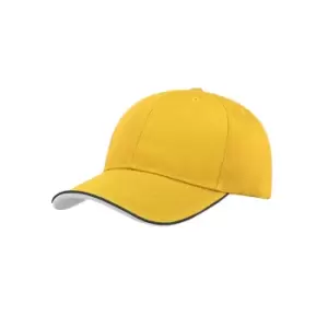 Image of Atlantis Zoom Piping Sandwich Sports 6 Panel Contrast Baseball Cap (One Size) (Yellow)