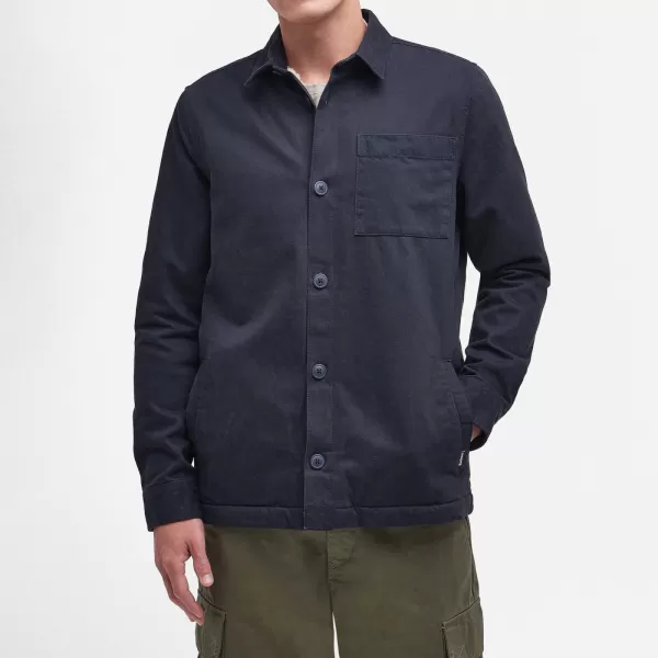 Image of Barbour Heritage Mens Casper Overshirt - Navy - XL