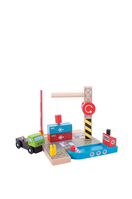 Image of Bigjigs Rail Toy Container Shipping Yard Multi unisex