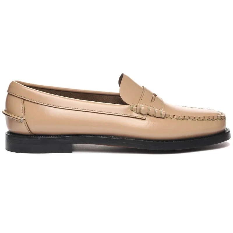 Image of Sebago Womens leather loafers Sebago Classic Dan Pigment Beige Female 35