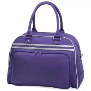 Retro Bowling Bag (23 Litres) (Pack of 2) (One Size) (Purple/Light Grey) - Bagbase