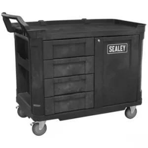 image of Sealey AP47PWS Mobile Workstation 4 Drawer & Cupboard 1210mm