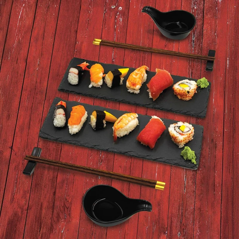 Image of Treat Factory Sushi Serving Set - Slate Platters & Accessories