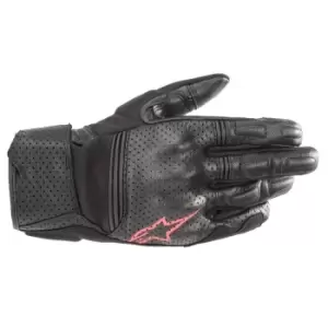 Image of Alpinestars Stella Kalea Black Diva Pink Leather Gloves L