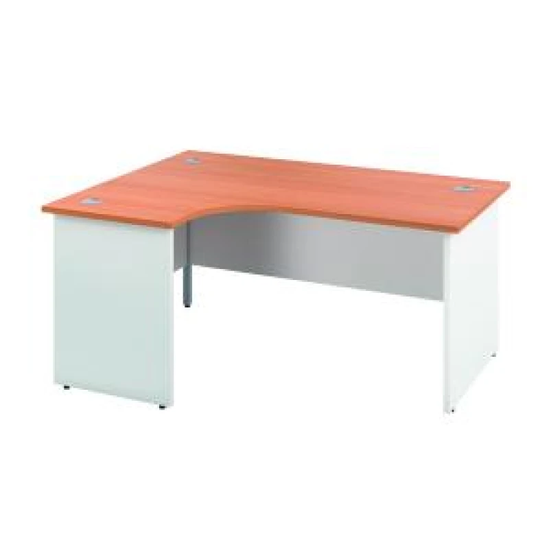 Image of Jemini Switch Radial Left Hand Desk 1600x1200x730mm Beech/White KF805366