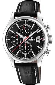 image of Festina Black Chronograph Watch - f20375/3