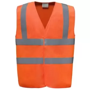 image of Yoko Hi-Vis Anti-Static Flame Retardant Waistcoat (3XL) (Orange) - Orange