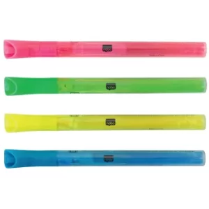 image of Nobo Neon Bullet Tip Whiteboard Pens in Assorted Colours Pack of 4