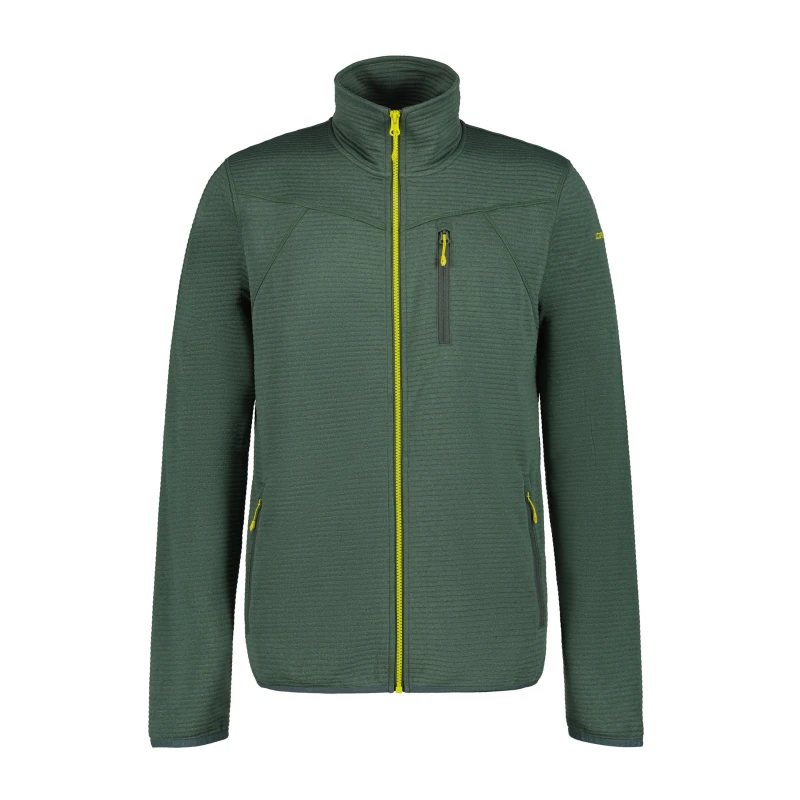 Image of Icepeak Mens Berthold Full-Zip Fleece Fabric Dark Olive male Small