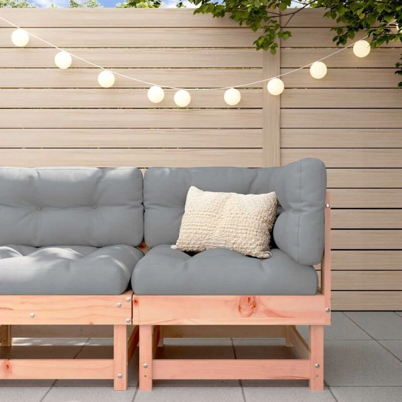 Image of VIDAXL Corner Sofa with Cushions Solid Wood Douglas Vidaxl 8720845801496