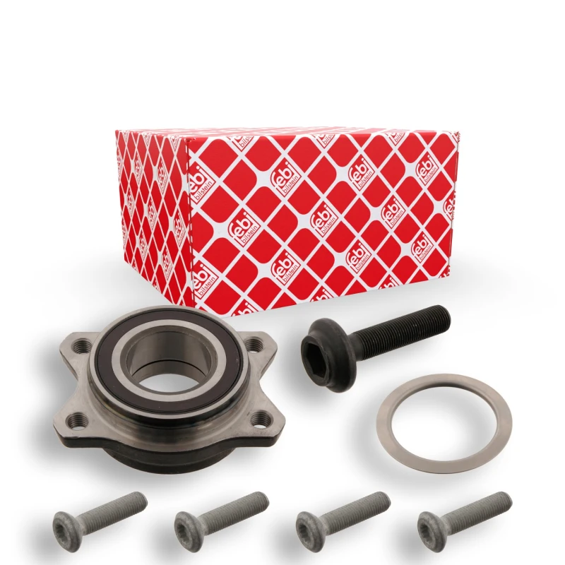 Image of FEBI BILSTEIN 29844 Wheel bearing kit with drive shaft bolt, Front Axle Right, with screw Wheel Bearing Kit (654)
