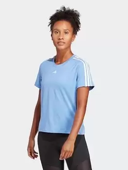 Image of adidas Aeroready Train Essentials 3-stripes T-Shirt - Blue Size 2XL, Women