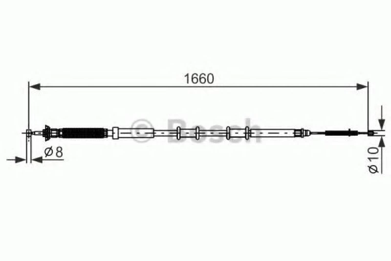 Image of Handbrake cable Bosch 1 987 477 973