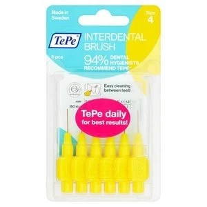 image of TePe 0.7mm Yellow Interdental Brush 6Pcs