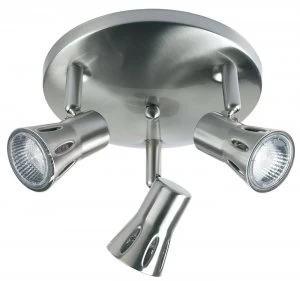 Image of 3 Light Spotlight Satin Chrome, GU10