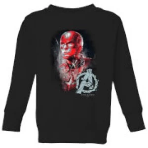 Image of Avengers Endgame Captain America Brushed Kids Sweatshirt - Black - 11-12 Years