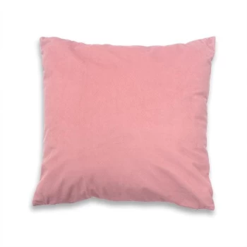 image of Linens and Lace and Lace Cotton Velvet Cushion - Blush