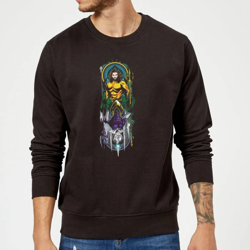 Image of Aquaman and Ocean Master Sweatshirt - Black - L
