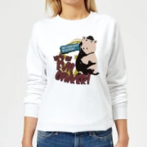 Image of Toy Story Evil Oinker Womens Sweatshirt - White - 3XL