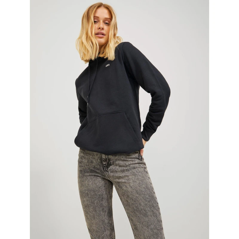 Image of JJXX Womens Abbie Long-Sleeve Hoodie Black female 14 (L)
