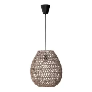 Image of Merano - Antioch 30cm Dome Pendant Ceiling Light Iron, Paper, Nature colour,