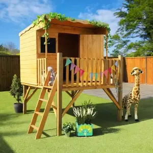 Image of Mercia 8 x 7ft Pent Style Timber Playhouse with Tower