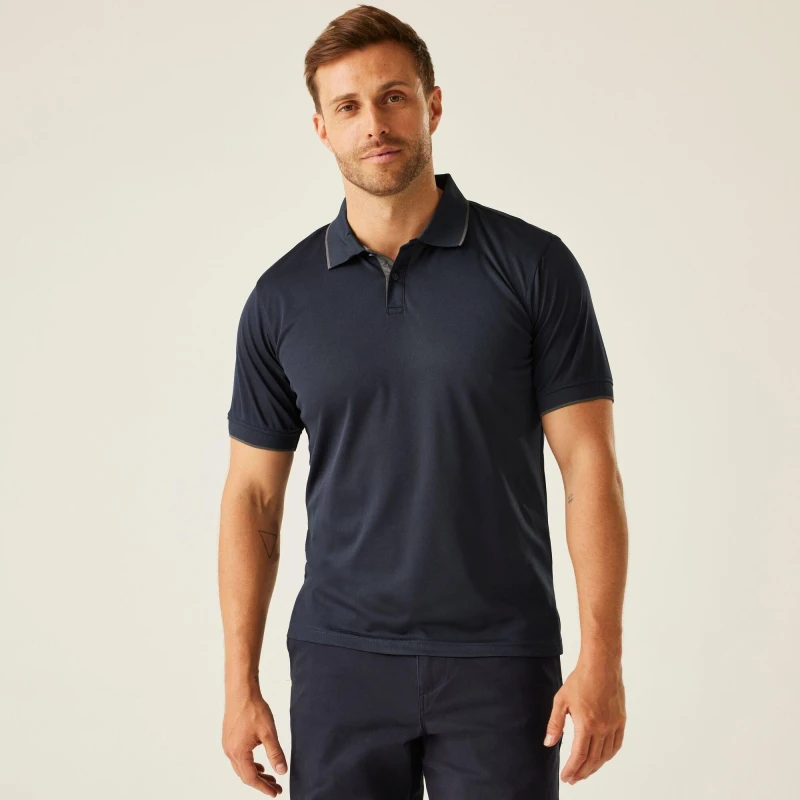 Image of Regatta Regatta Men Navigate' Polo Shirt in Navy Size: Small Navy S Male 5063019693033