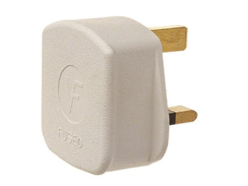 Image of Dencon 6283Wnb 3 Pin Rubber Plug 13A White Dcn6283Wnb