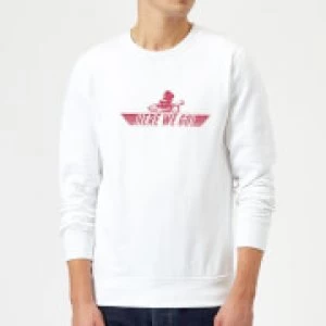 Image of Nintendo Mario Kart Here We Go Mario Sweatshirt - White - S