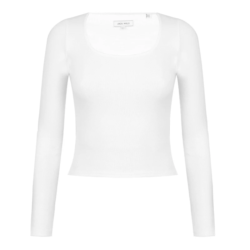 Image of Jack Wills Womens Long-Sleeve T-Shirt Vintage White female 14 (L)