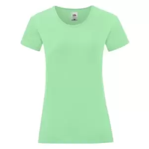 Image of Fruit of the Loom Womens/Ladies Iconic T-Shirt (S) (Neo Mint)