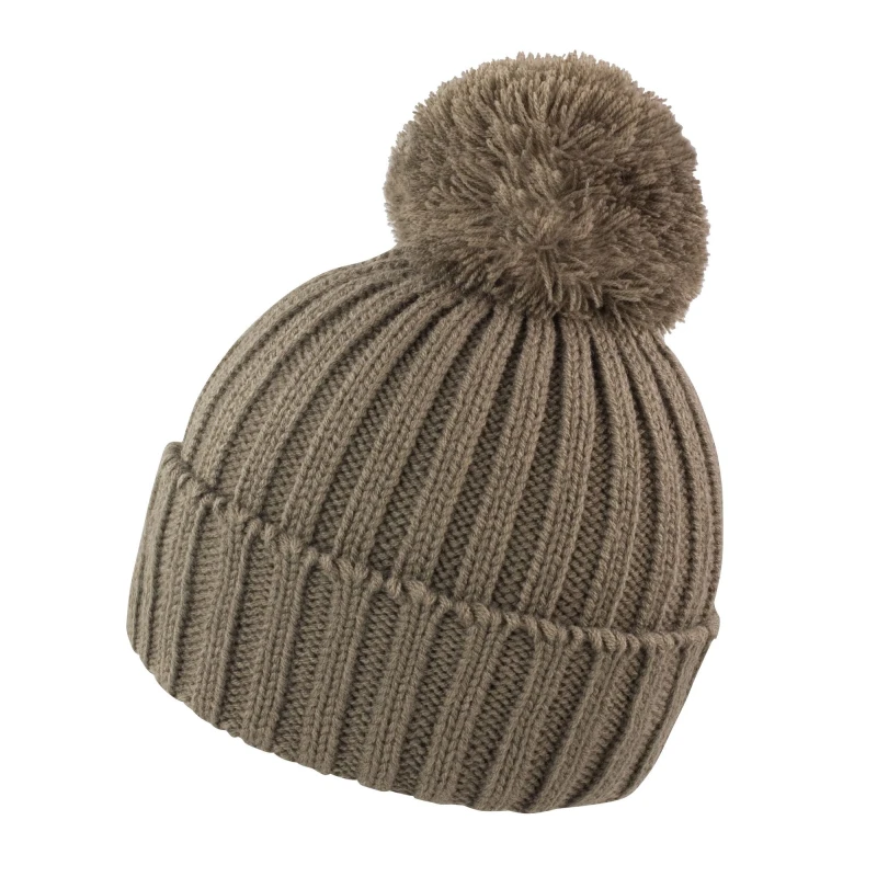Image of Result Result Men Winter Essentials HDi Quest Knitted Beanie Hat in Brown Brown One Size Male 5054752307950