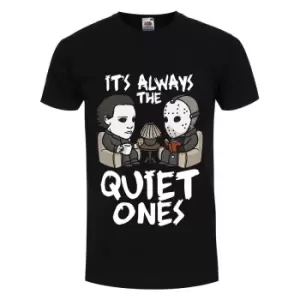 Image of Grindstore Mens Its Always The Quiet Ones T-Shirt (3XL) (Black)