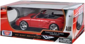 Image of Porsche 911 Turbo Cabriolet Red Collectors Model.