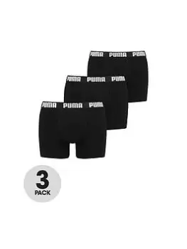 Image of Puma 3 Pack Everyday Boxers - Black Size M Men