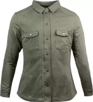 Image of John Doe Motoshirt XTM Ladies Motorcycle Shirt, green, Size L for Women, green, Size L for Women