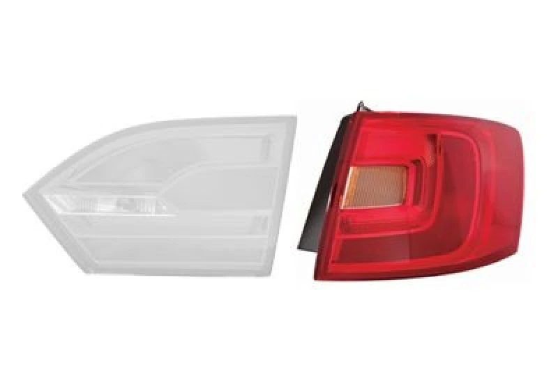 Image of VAN WEZEL 5772922 Rear light Outer section, with bulb holder, Right Combination Rearlight (391)