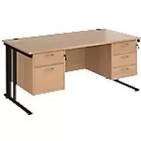 image of Dams International Desk MCM16P23KB 1,600 x 800 x 725 mm