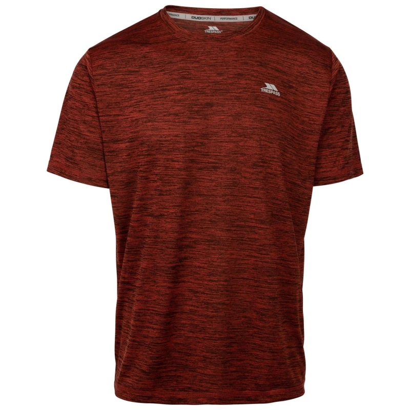 Image of Trespass Trespass Men Kearsley Active Top in Orange Size: Medium Orange M Male 5063527246080