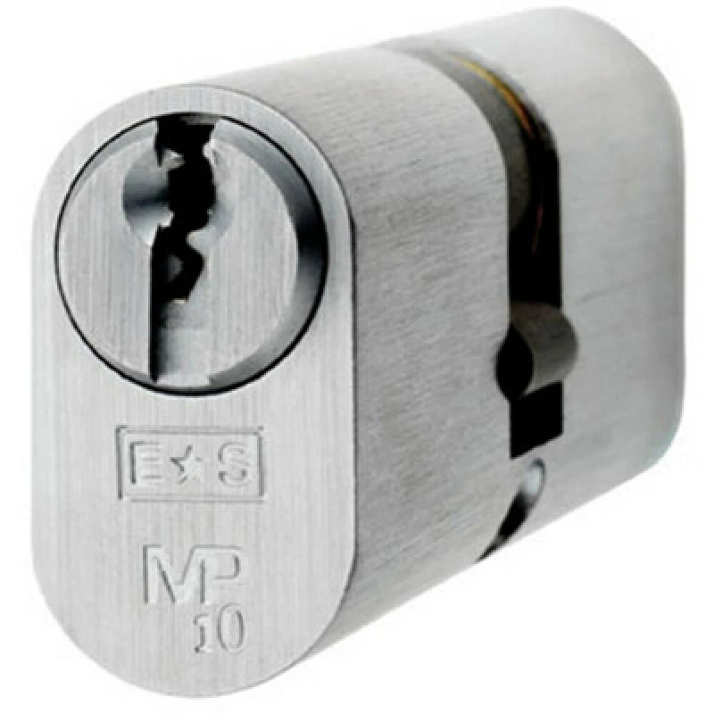Image of Loops 64mm Oval Double Cylinder Lock Keyed Alike 10 Pin Polished Chrome Door Lock Multi unisex
