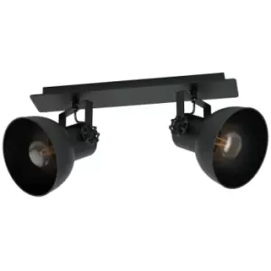 Image of Barnstaple 2 Lamp Twin Spotlight Black - Eglo