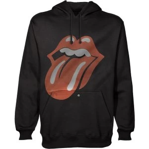 Image of The Rolling Stones - Classic Tongue Unisex Large Pullover Hoodie - Black