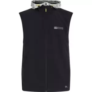 Image of Calvin Klein Performance Metallic Hooded Vest - Black